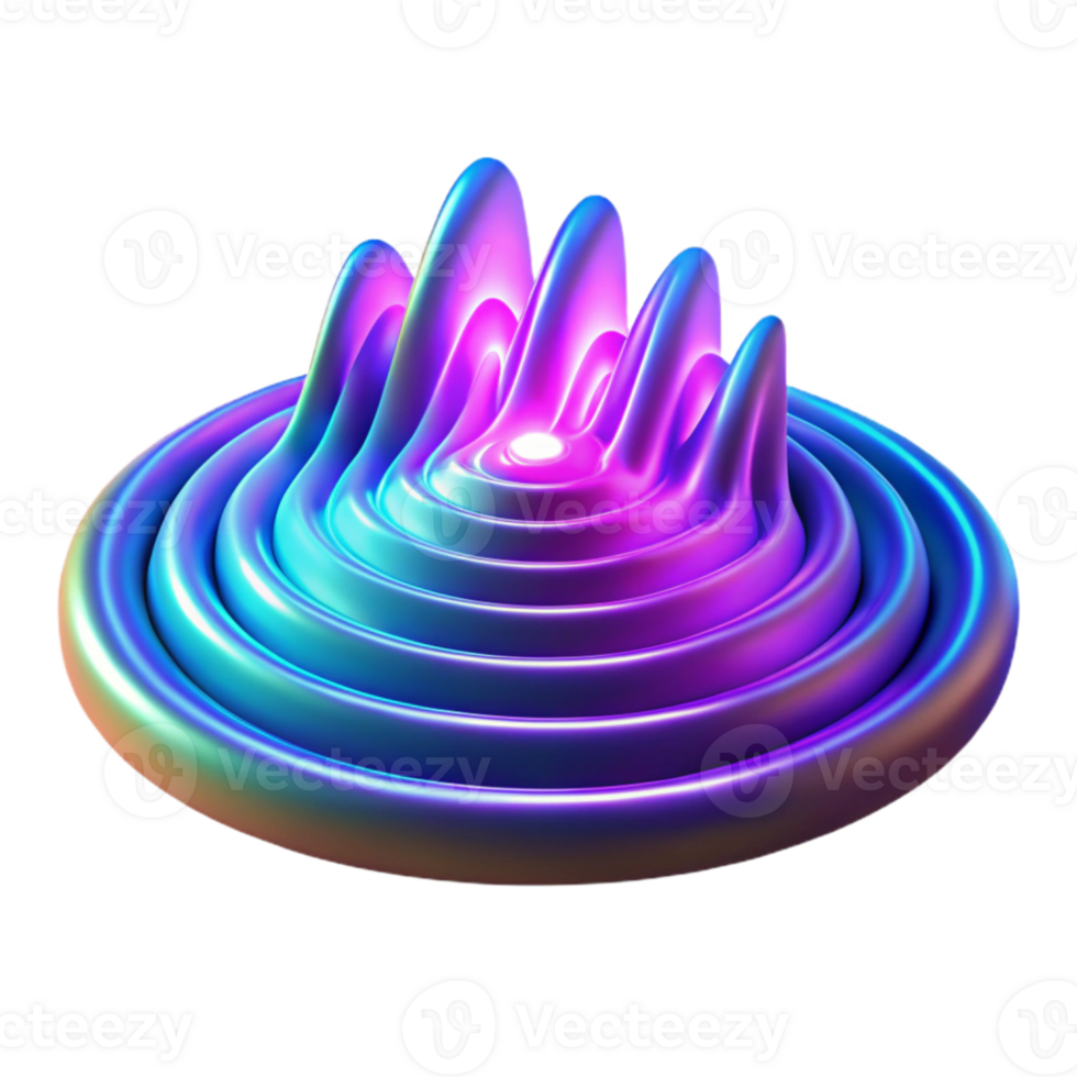 vibrant minimalist A field of pulsating, energy waves, radiating outwards, illuminated by a vibrant, neon light, with a psychedelic, op-art style detailed png