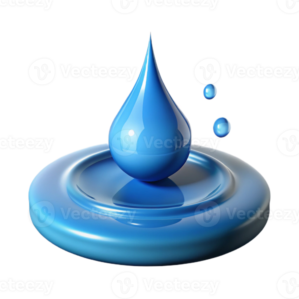 magnificent abstract A single drop of water splashing into a pool, high-speed photography, with dynamic water droplets original png
