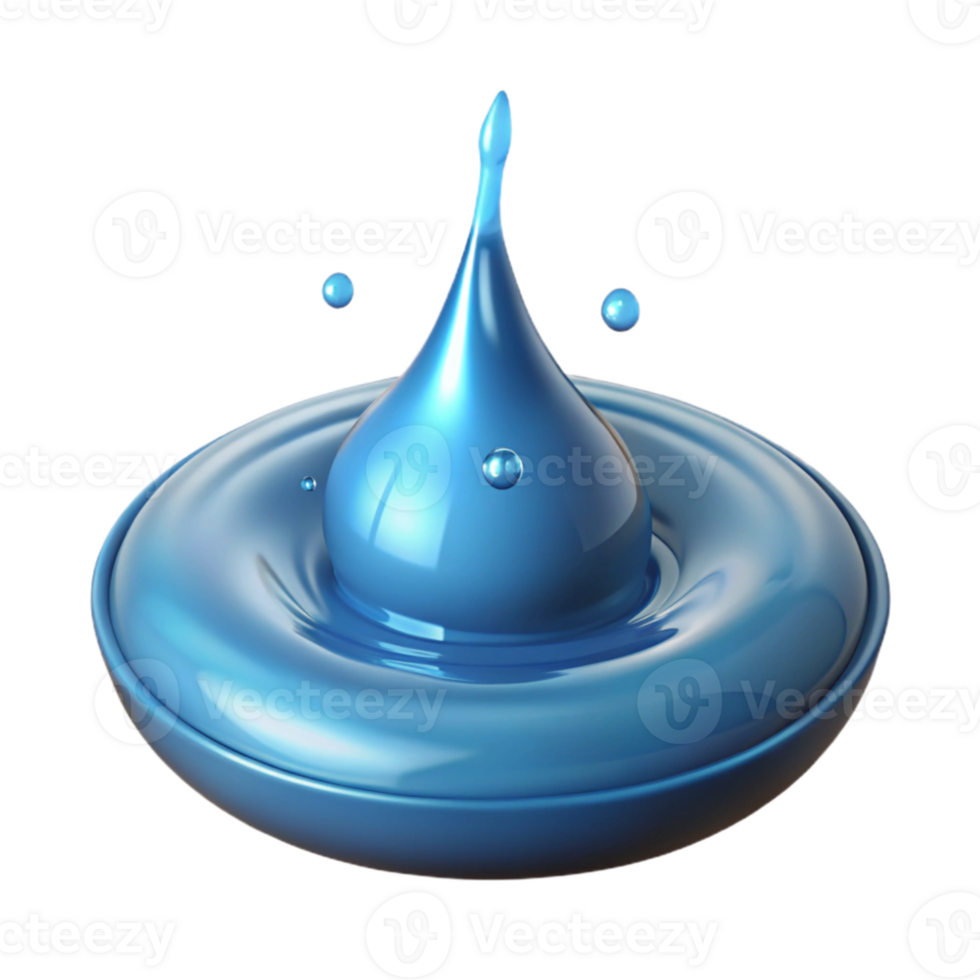 stunning minimalist A single drop of water splashing into a pool, high-speed photography, with dynamic water droplets professional png