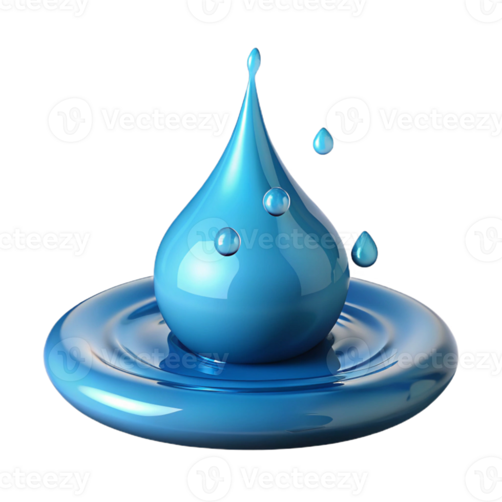 dramatic modern A single drop of water splashing into a pool, high-speed photography, with dynamic water droplets authentic png