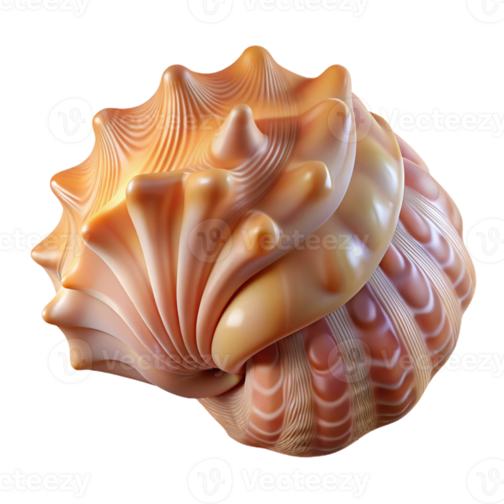 impressive contemporary A close-up of a seashell, with intricate patterns and textures, lit by soft, diffused light original png
