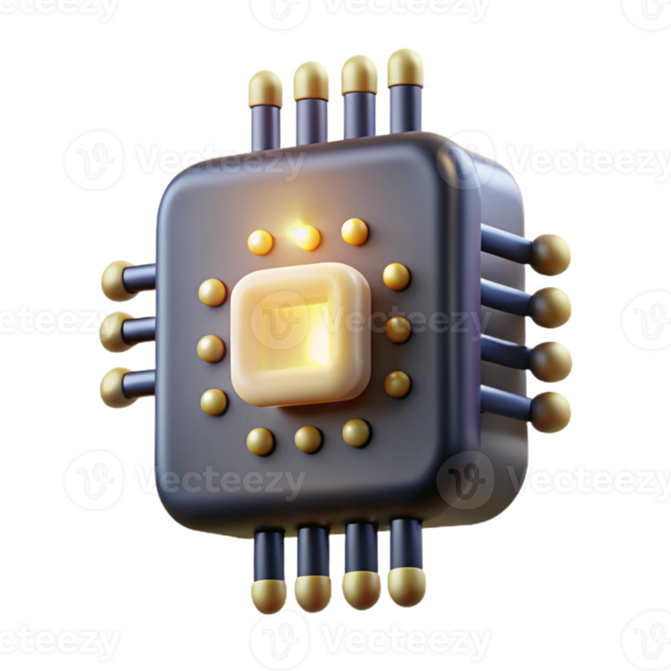 elegant contemporary A single, levitating microchip emitting binary code as beams of light, dramatic chiaroscuro lighting, photorealistic style premium png