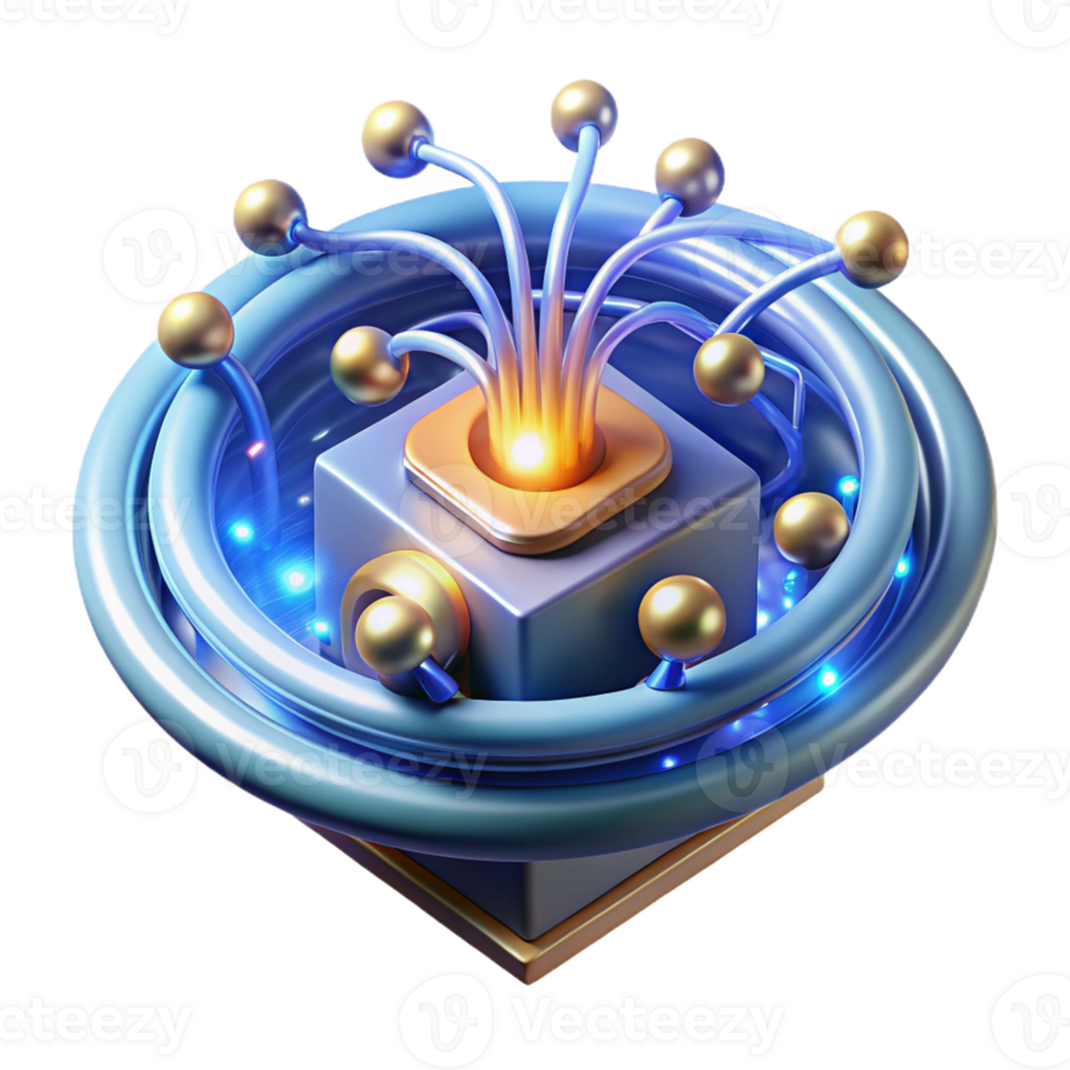 dramatic abstract A quantum computer processing complex algorithms, swirling streams of light representing data flow, dramatic backlighting, scientific visualization style high resolution png
