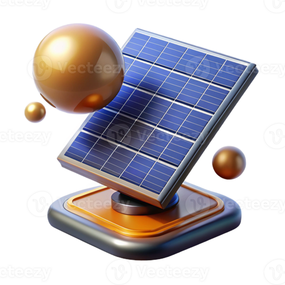 wonderful modern A solar panel array capturing sunlight in space, detailed textures and reflections, space technology style 4K png