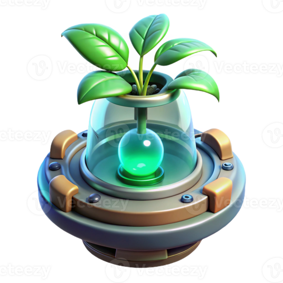 magnificent traditional A bioluminescent plant growing inside a futuristic laboratory, soft green lighting, botanical illustration style original png