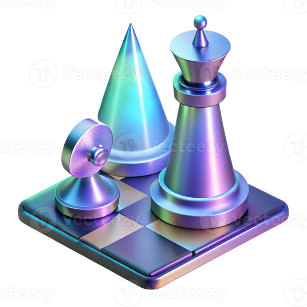 elegant abstract A holographic chess game in progress, dramatic spotlighting, fantasy illustration style authentic png