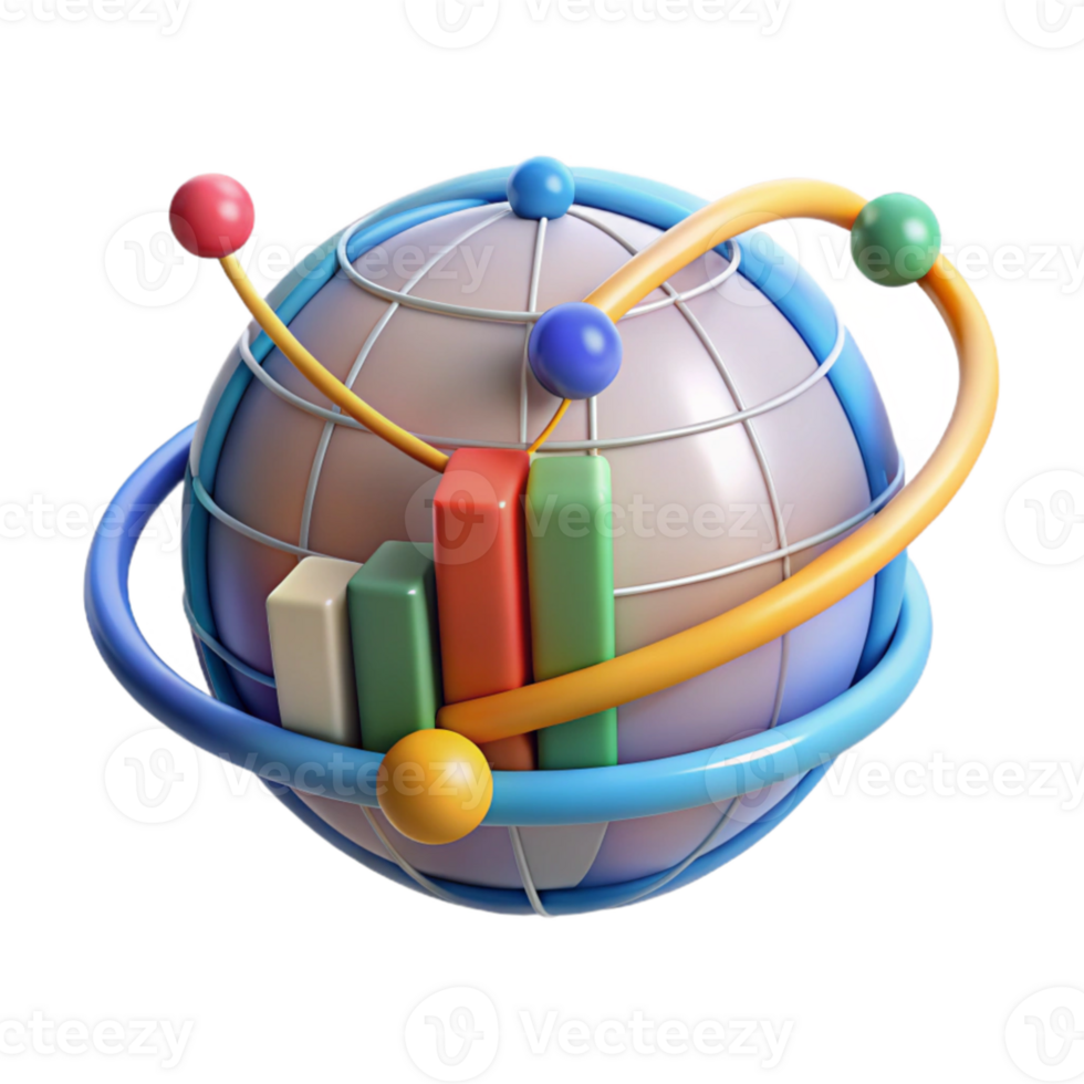 serene traditional A data visualization of global internet traffic, dynamic and colorful lines, infographic style detailed png