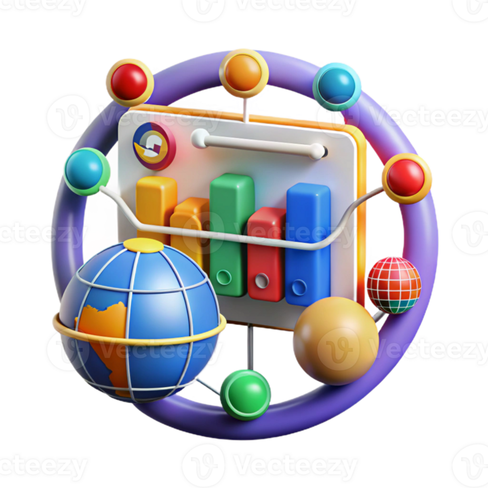 magnificent classic A data visualization of global internet traffic, dynamic and colorful lines, infographic style original png