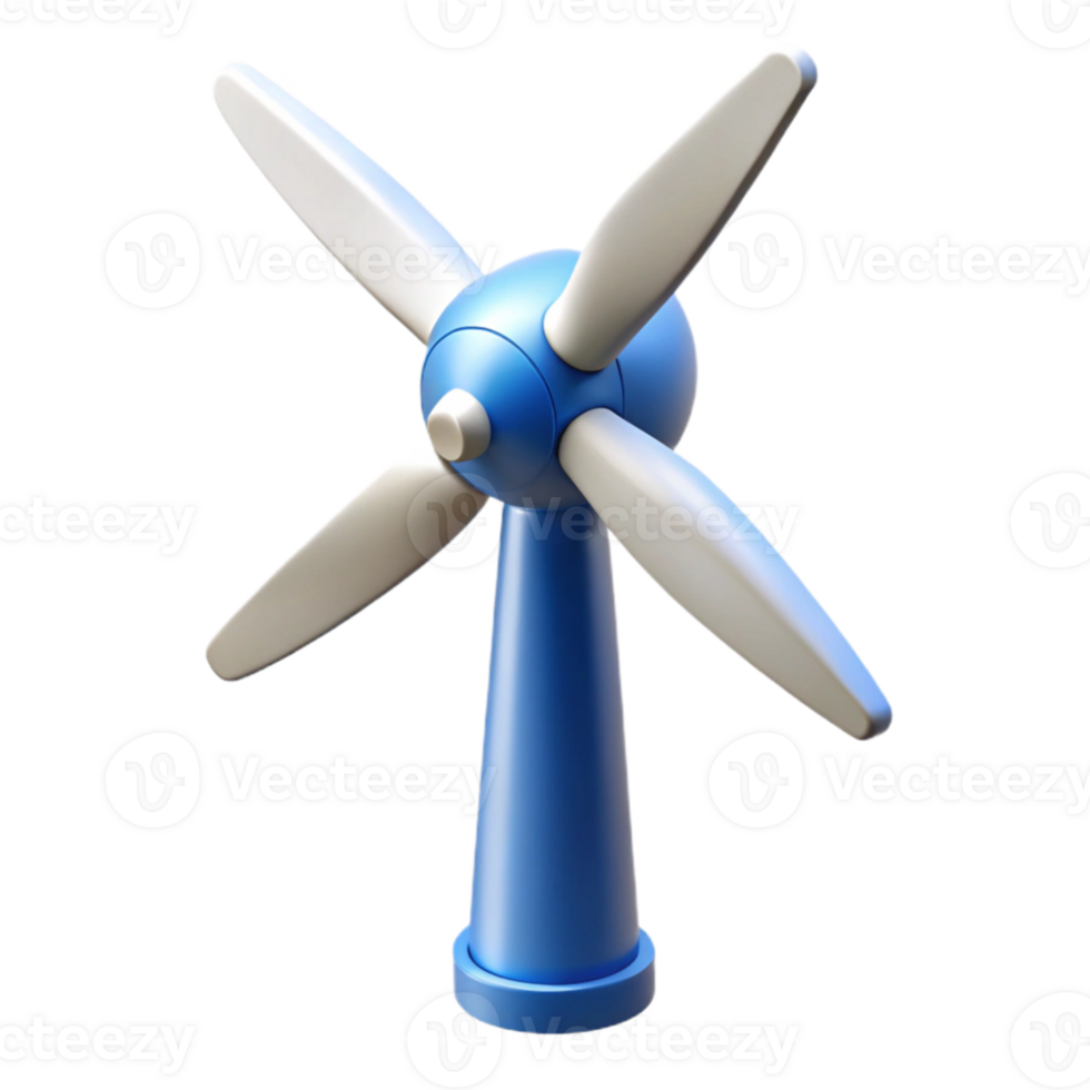 dramatic contemporary A wind turbine generating clean energy, dynamic motion blur, realistic rendering premium png