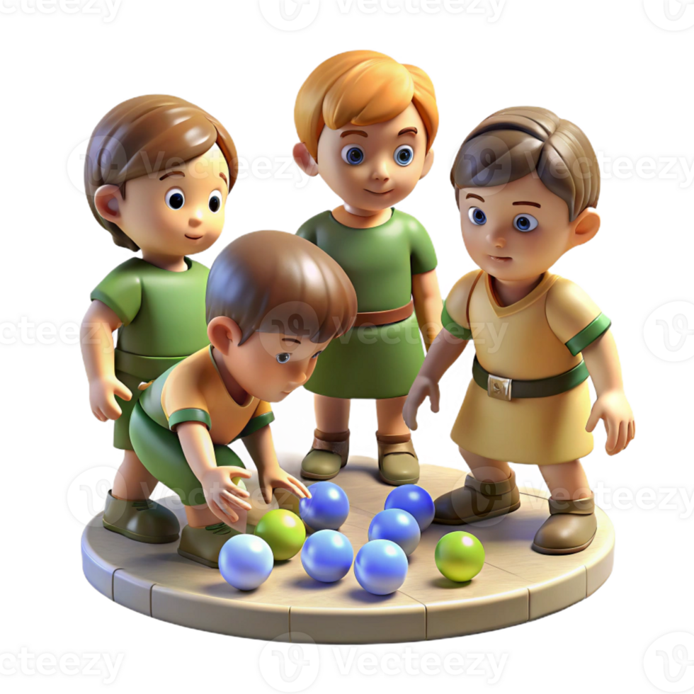 dramatic creative A group of children playing marbles in ancient Rome, lit by bright sunlight. Realistic, detailed clothing and environment detailed png