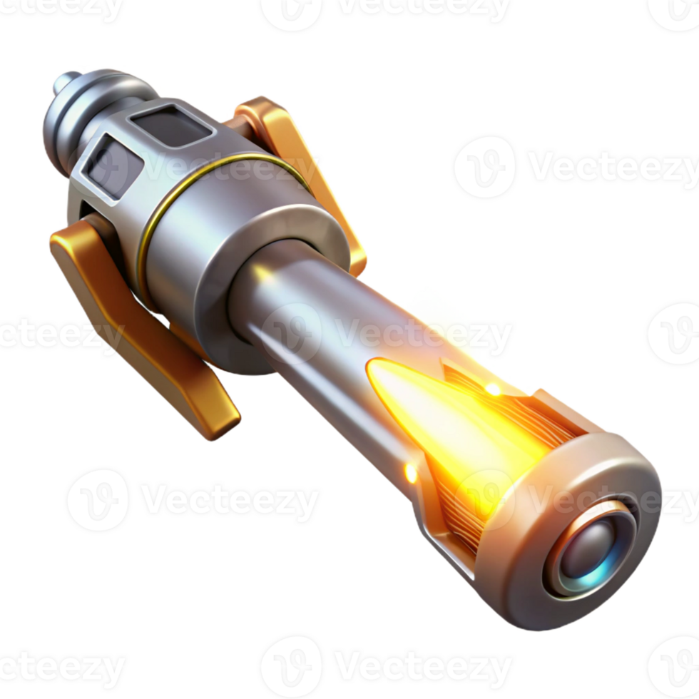 vibrant contemporary A powerful energy beam erupts from a futuristic weapon, illuminating the surrounding area in a blinding flash of light. Sci-fi, action style authentic png