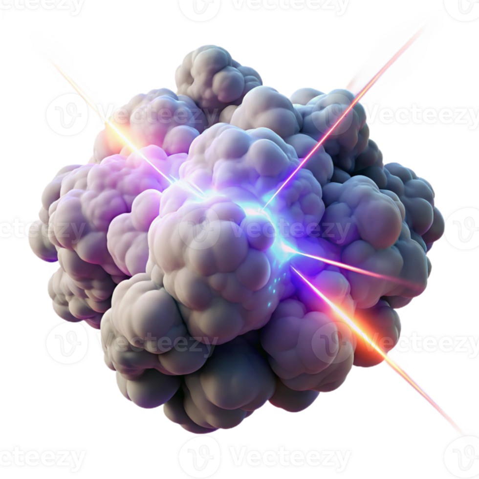 extraordinary creative A cloud of swirling smoke and dust, illuminated by beams of laser light, creating intricate patterns, cyberpunk style high quality png