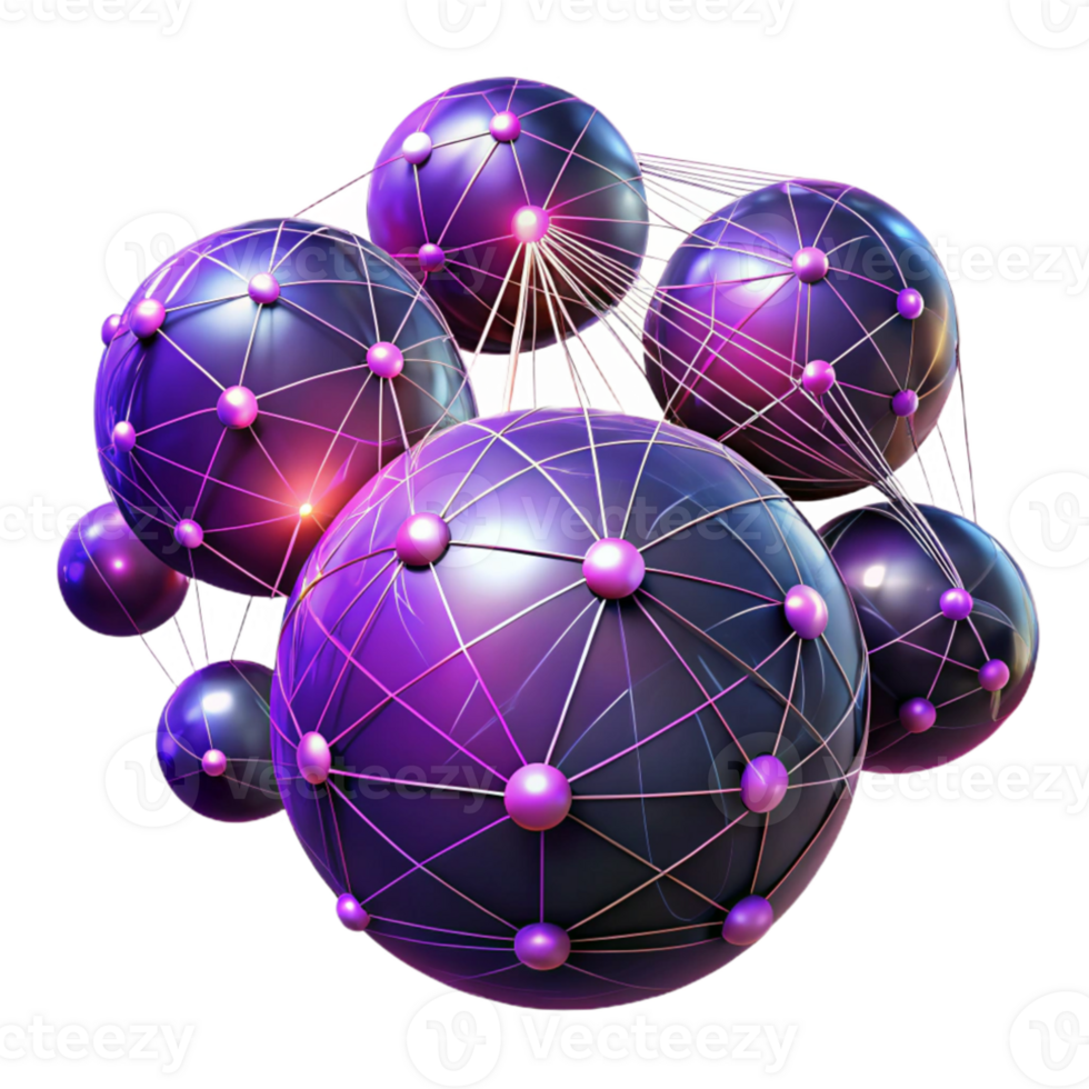serene contemporary A field of vibrant, pulsating orbs, connected by thin, glowing lines, with a dark, mysterious atmosphere, psychedelic style high quality png