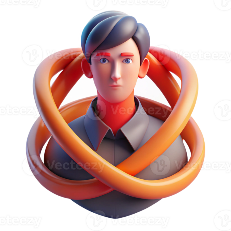 stunning creative Abstract portrait formed by intersecting lines and curves, with a bold, contrasting color scheme, Bauhaus style authentic png