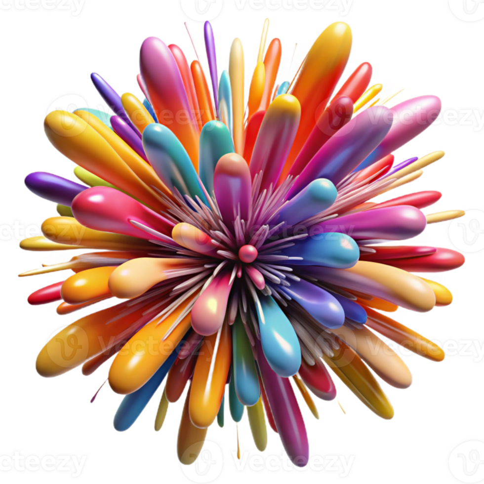 elegant modern A chaotic explosion of colorful brushstrokes, resembling a fireworks display, with a high contrast, dynamic lighting, abstract expressionism style professional png