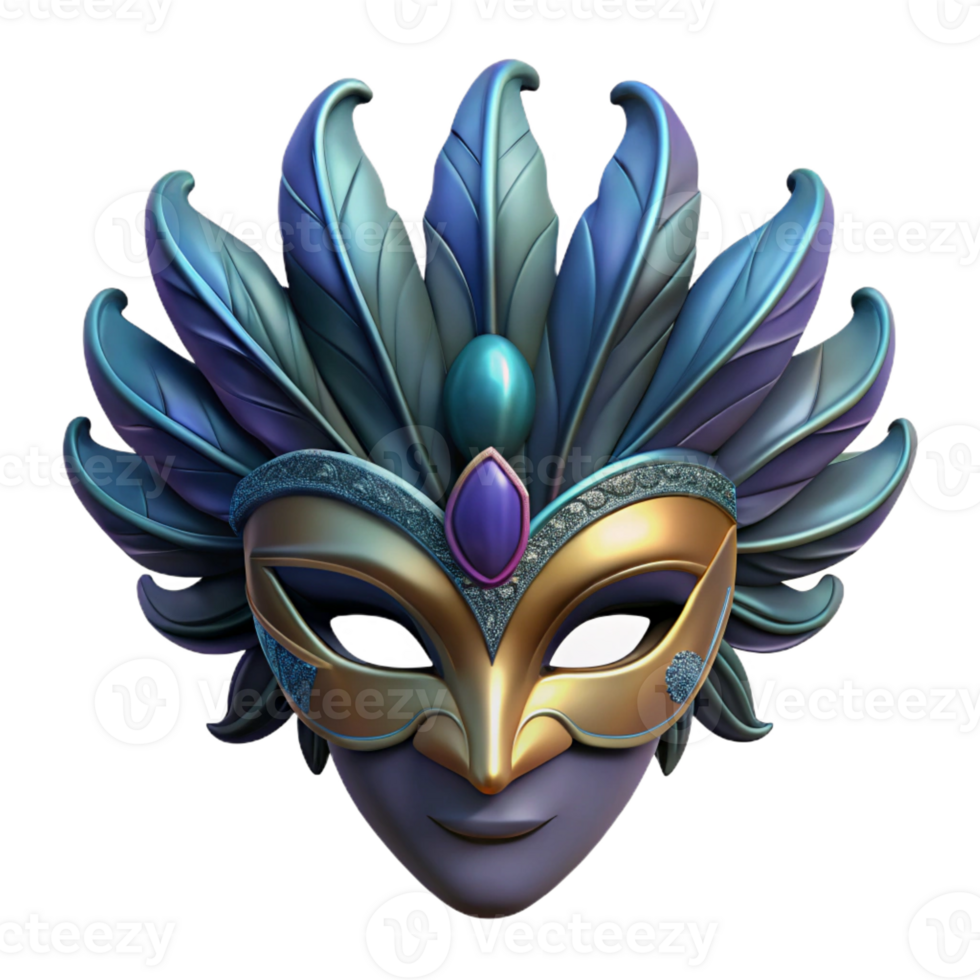 beautiful minimalist A gothic mask with intricate feathered details, dimly lit, Venetian masquerade style high resolution png