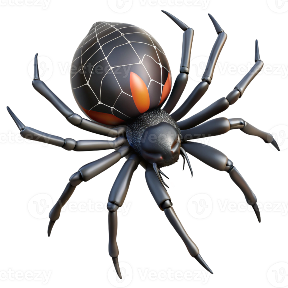 magnificent abstract A gothic spider spinning a web, intricate details, macro photography style professional png