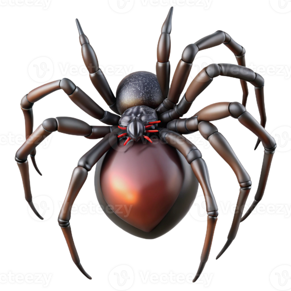 extraordinary contemporary A gothic spider spinning a web, intricate details, macro photography style genuine png