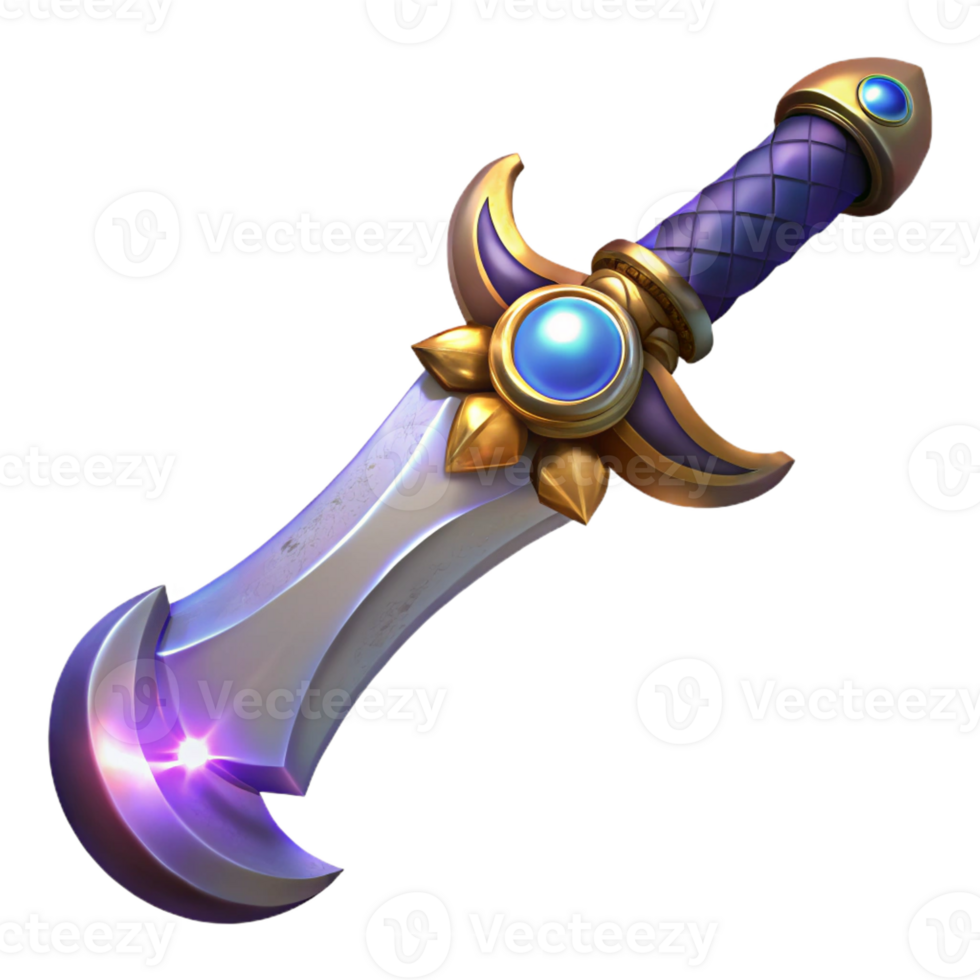 elegant abstract A gothic dagger with an ornate handle, gleaming in the moonlight, fantasy art style detailed png