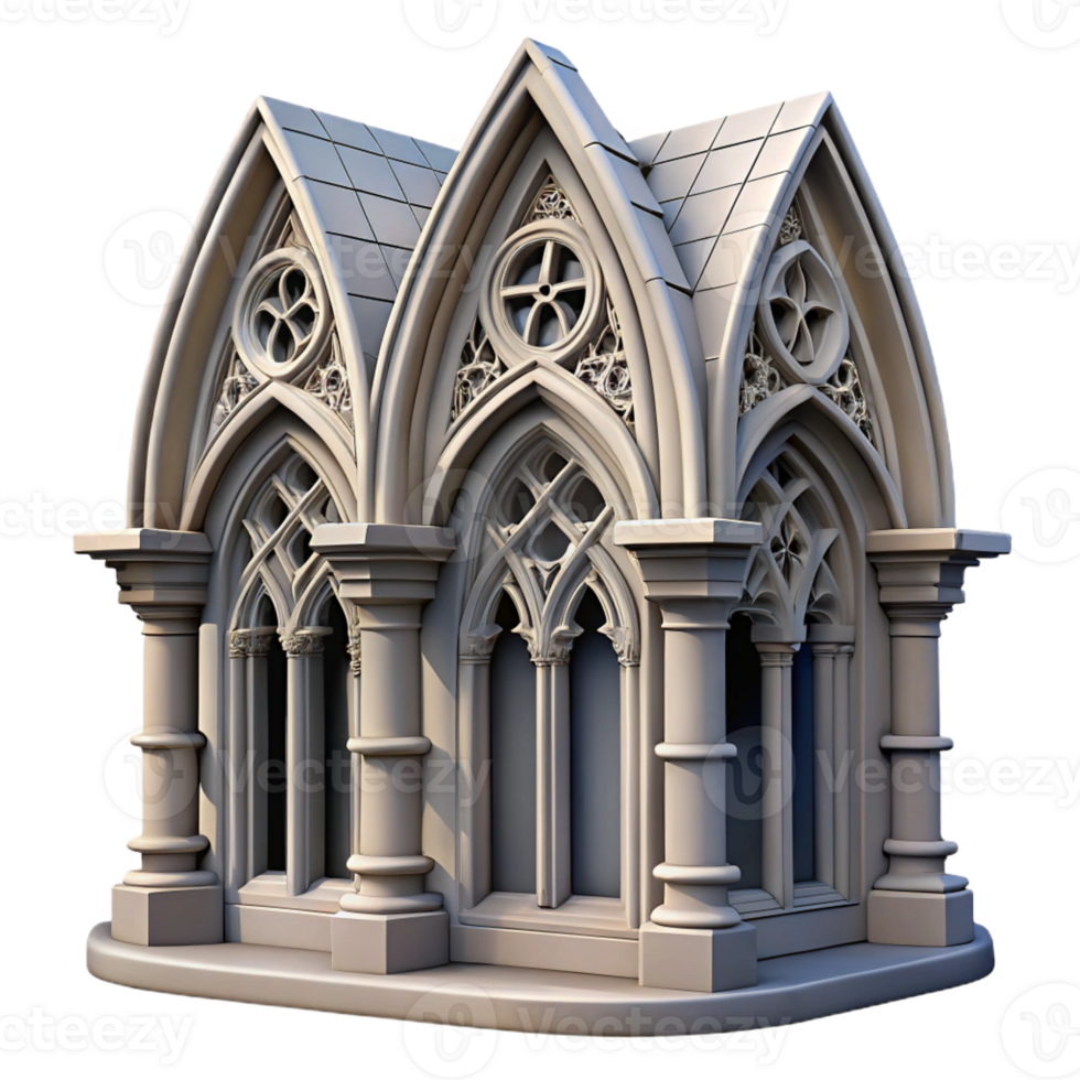 beautiful contemporary A gothic architecture detail, intricate stone carvings, high contrast lighting, architectural photography style detailed png