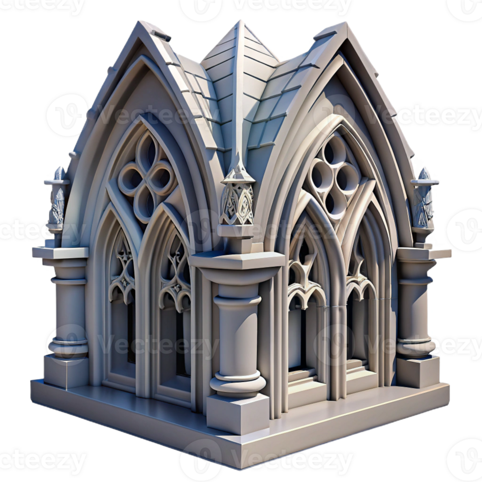 magnificent abstract A gothic architecture detail, intricate stone carvings, high contrast lighting, architectural photography style authentic png