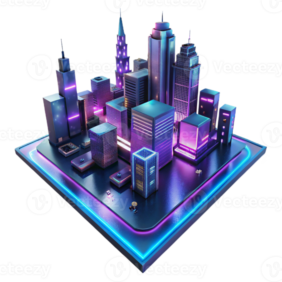 vibrant abstract A cyberpunk cityscape, neon lights reflecting on wet streets, gritty, high quality png