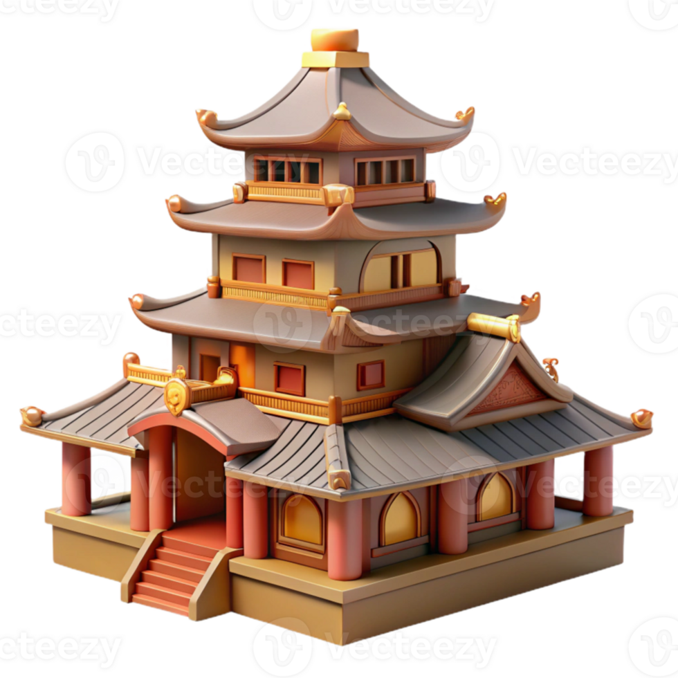 stunning minimalist A traditional Japanese castle, intricate wooden architecture, soft lighting, serene, original png