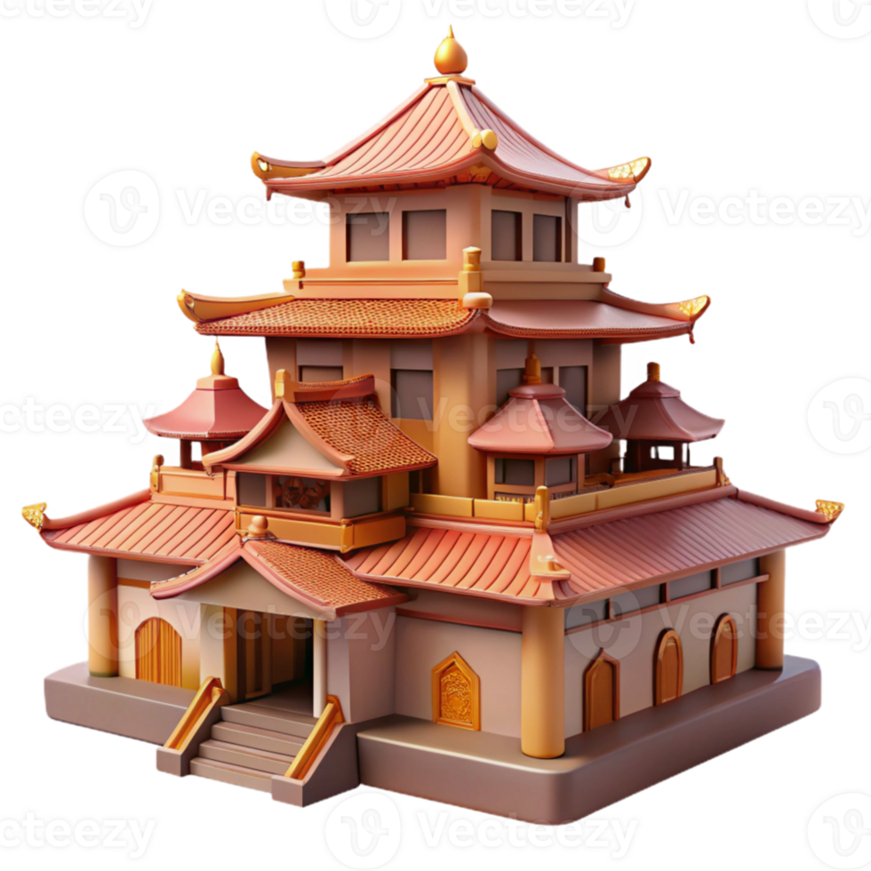 serene classic A traditional Japanese castle, intricate wooden architecture, soft lighting, serene, high quality png