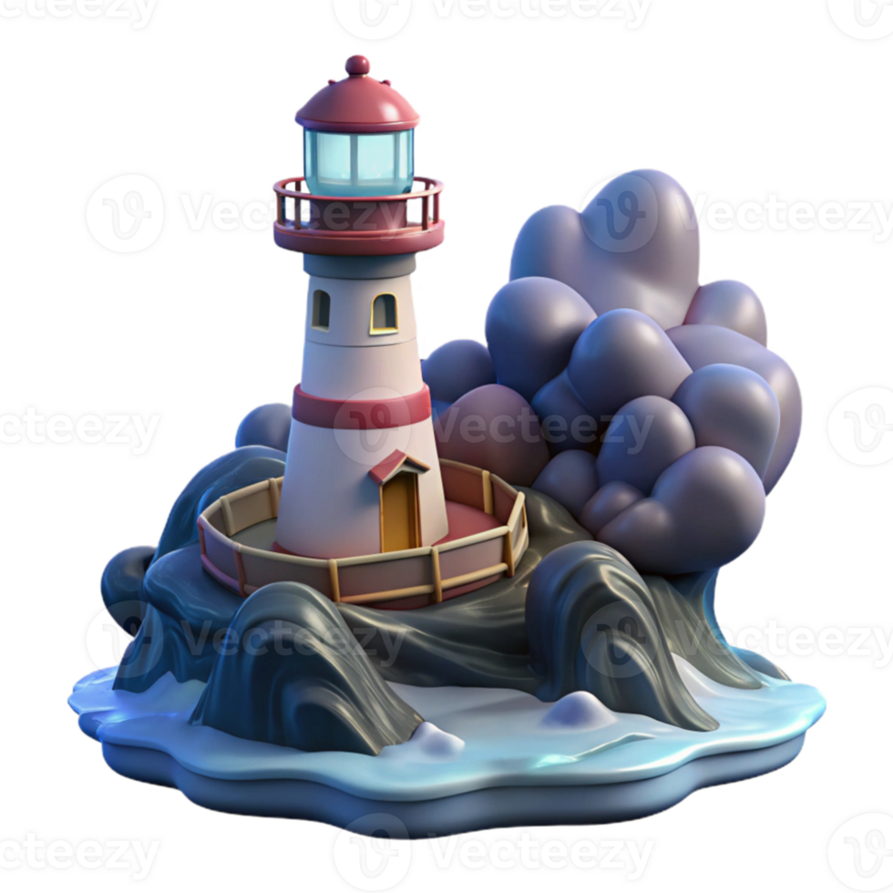 serene artistic A floating lighthouse, guiding ships through a stormy sea, dramatic lighting, fantasy, detailed png