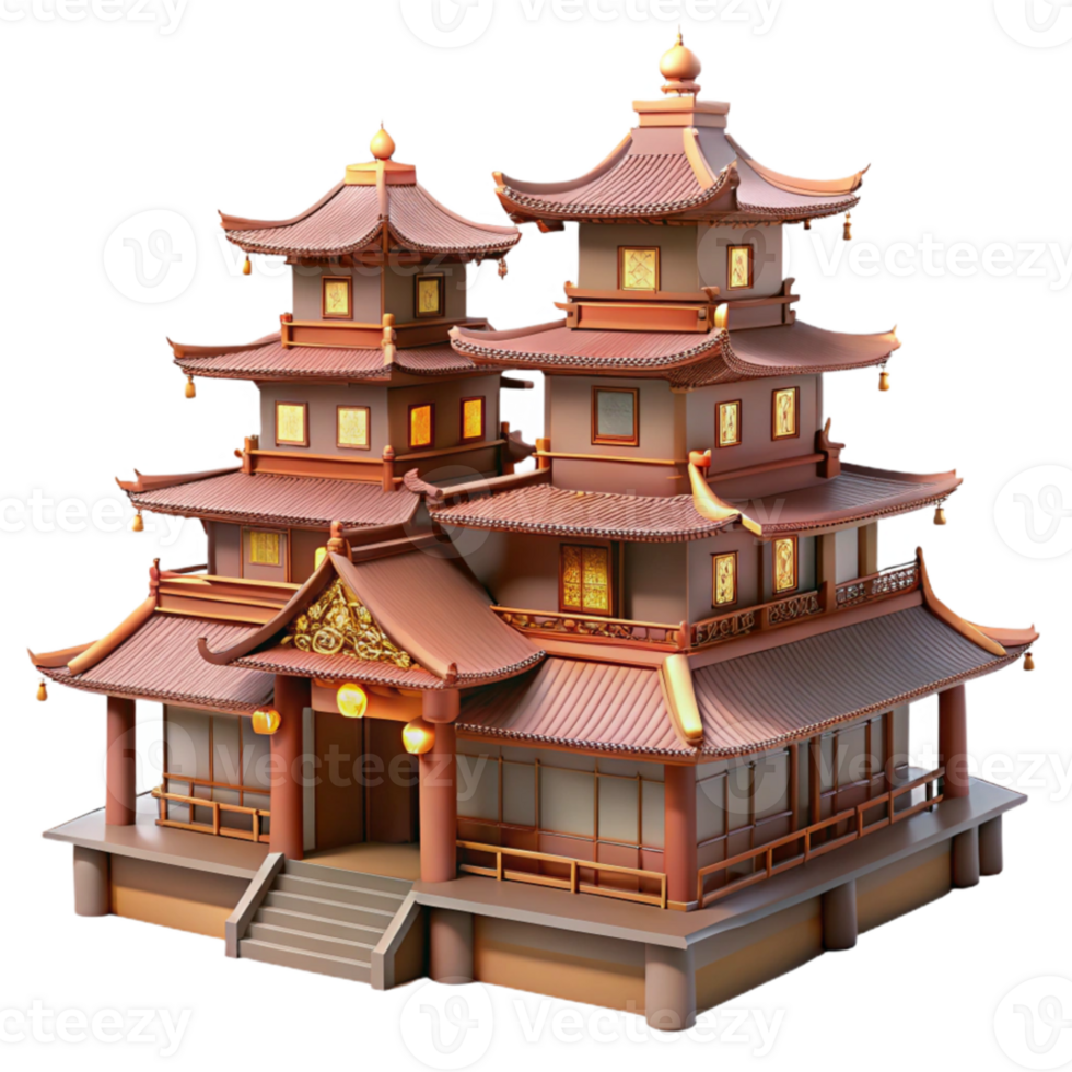 serene minimalist A traditional Japanese castle, intricate wooden architecture, soft lighting, serene, premium png