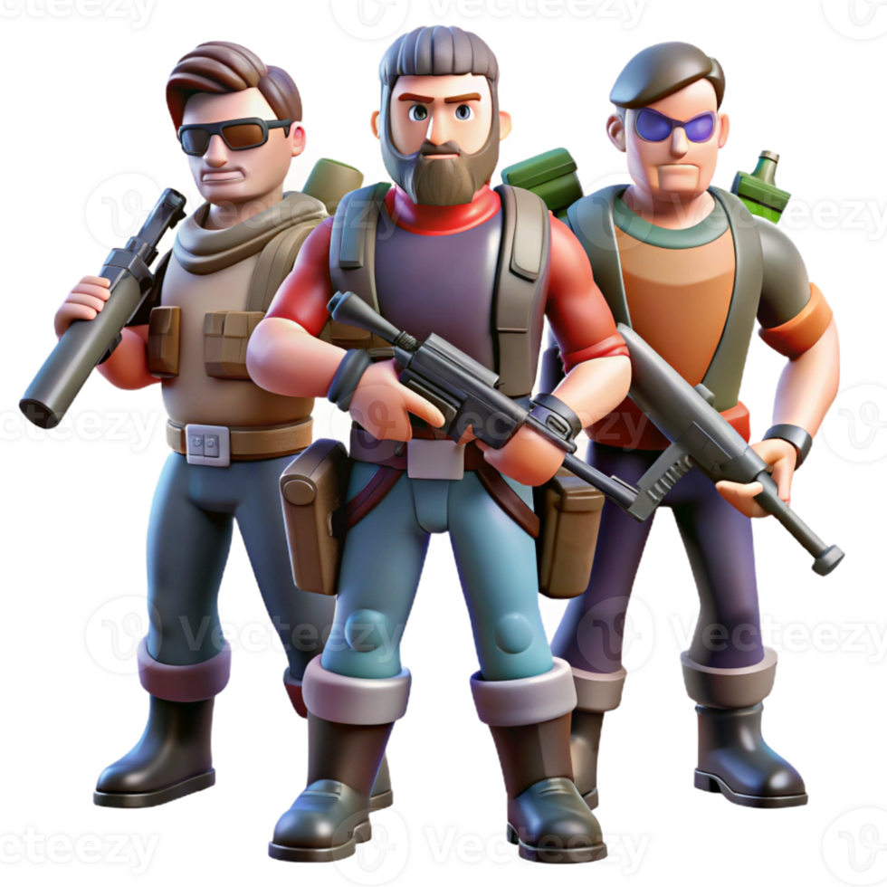 beautiful classic A group of rebels armed with makeshift weapons, standing defiantly, dynamic lighting, comic book style professional png