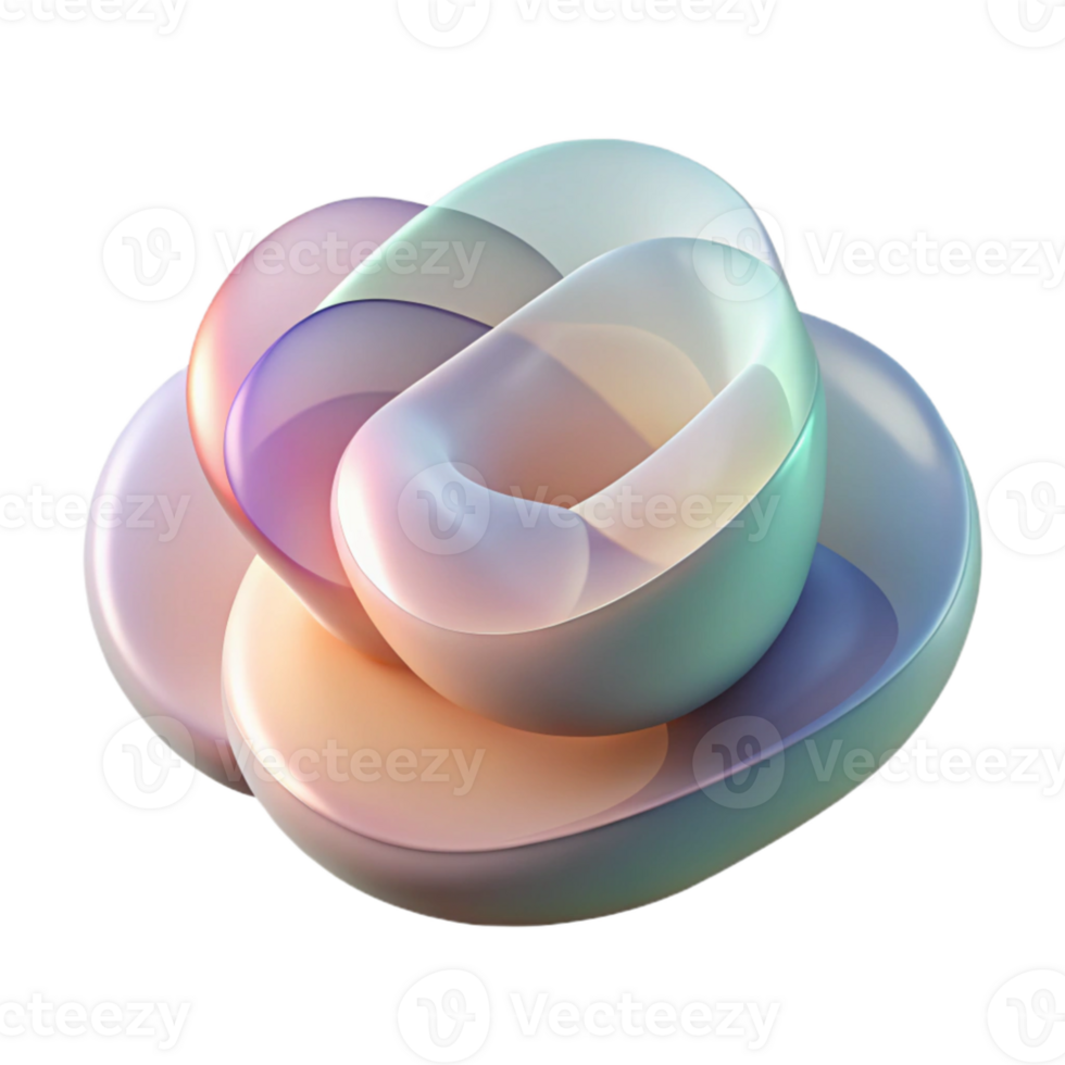 elegant abstract A series of overlapping translucent shapes, creating a sense of depth and layering, with a soft color palette and a minimalist aesthetic, in a subtle abstract style high resolution png