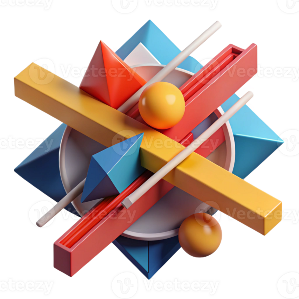 wonderful rustic A dynamic composition of intersecting lines and planes, with a bold color scheme and a geometric abstract style, in a constructivist style authentic png