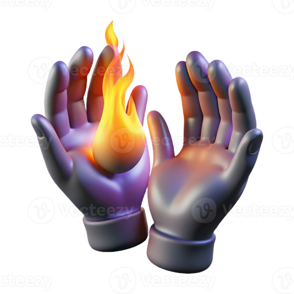vibrant abstract A pair of spectral hands cupping a flickering flame, casting long, dancing shadows, chiaroscuro style detailed png