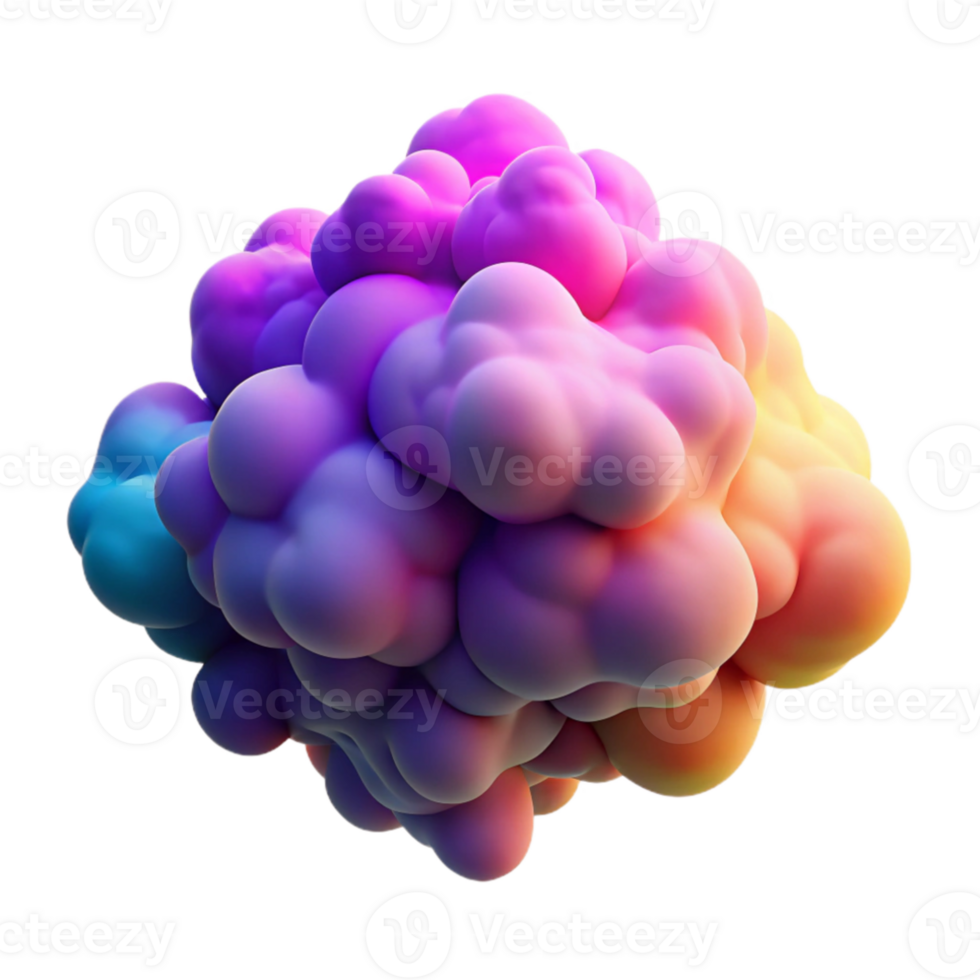 beautiful creative A cloud of colorful smoke, billowing and swirling, with a volumetric effect and a vibrant color scheme, in a vaporwave style exclusive png