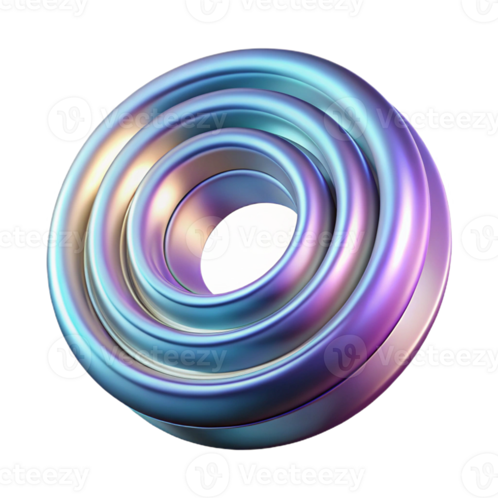 beautiful modern A series of concentric rings, radiating outwards with a subtle gradient, with a metallic texture and a futuristic style, in a cyberpunk style authentic png