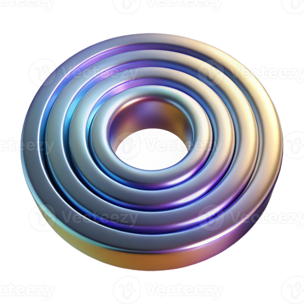 extraordinary rustic A series of concentric rings, radiating outwards with a subtle gradient, with a metallic texture and a futuristic style, in a cyberpunk style professional png