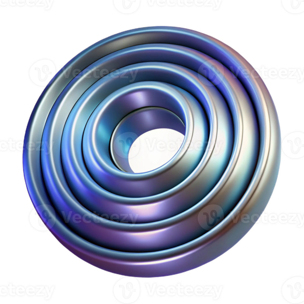 beautiful modern A series of concentric rings, radiating outwards with a subtle gradient, with a metallic texture and a futuristic style, in a cyberpunk style 4K png