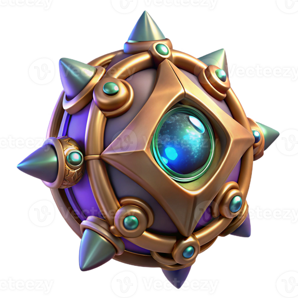 wonderful vintage A mystical amulet radiating an aura of protective energy, adorned with ancient symbols and glowing gems, fantasy art style authentic png