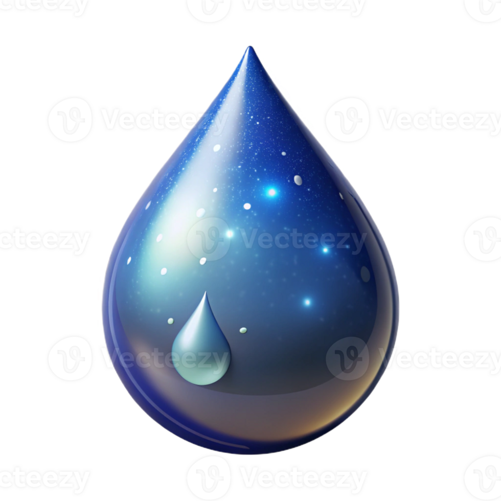 stunning contemporary A single, perfect teardrop of liquid moonlight suspended in mid-air, reflecting the surrounding cosmos, space art style genuine png