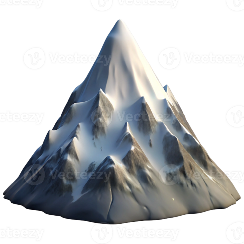 stunning traditional A majestic mountain peak covered in snow, dramatic lighting, matte painting style, 4K png