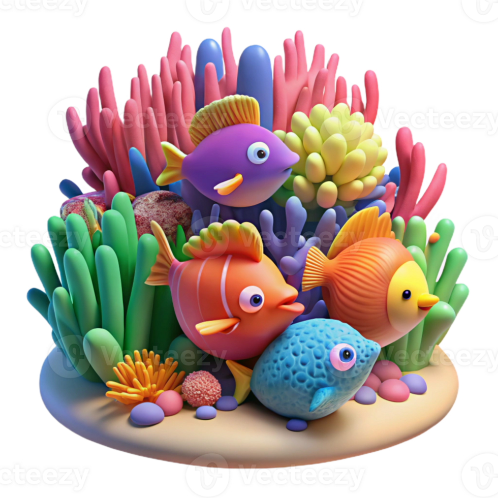 impressive abstract A coral reef teeming with colorful fish, underwater scene, vibrant colors, natural lighting, 4K png