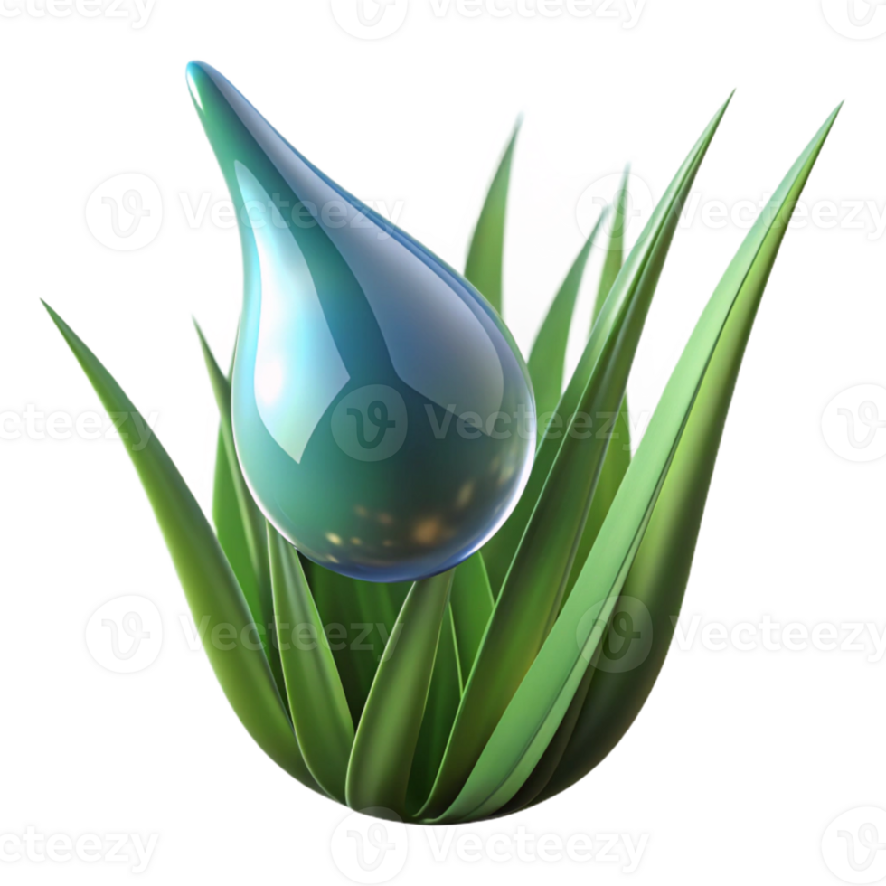 serene contemporary A close-up of a dewdrop on a blade of grass, reflective surface, morning light, macro photography, genuine png