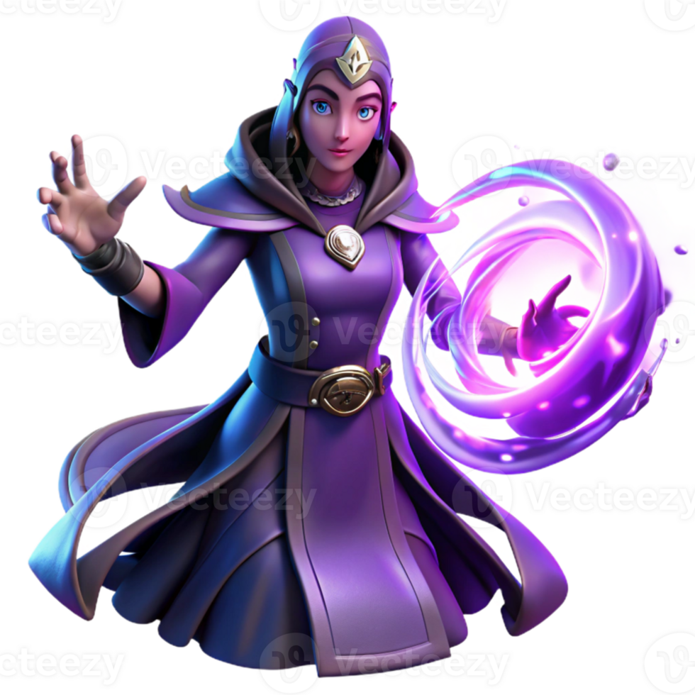 magnificent traditional A powerful sorceress with glowing hands, summoning a swirling vortex of magical energy. Cosmic horror style high resolution png