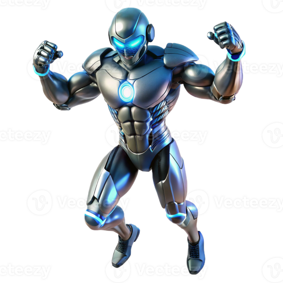 extraordinary traditional A robotic exoskeleton enhancing human strength and agility, illuminated by dynamic lighting, in a futuristic style authentic png