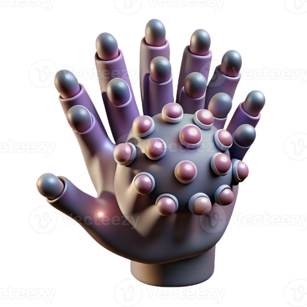 wonderful creative A swarm of nanobots forming the shape of a human hand, illuminated by a single spotlight, microscopic detail, photorealistic style original png