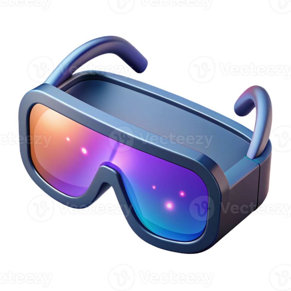 magnificent artistic A pair of augmented reality glasses displaying a virtual interface, sleek design, soft lighting, product design style original png