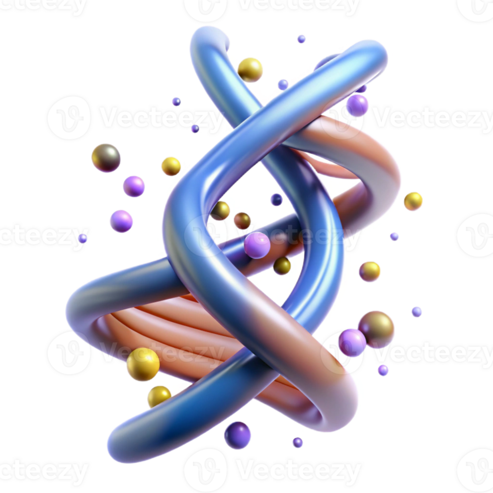 vibrant artistic A DNA strand spiraling through a digital environment, glowing particles, scientific visualization style high resolution png