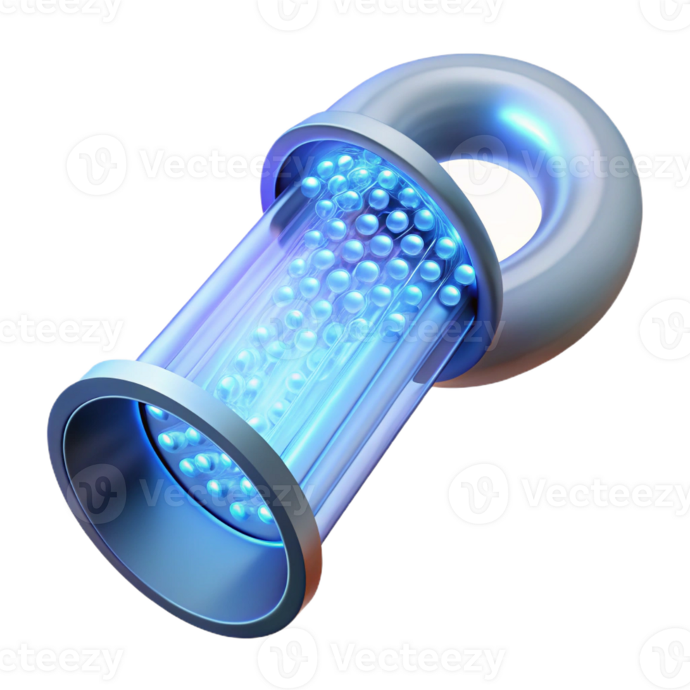 magnificent minimalist A stream of binary code flowing through a transparent tube, glowing neon light, abstract style genuine png