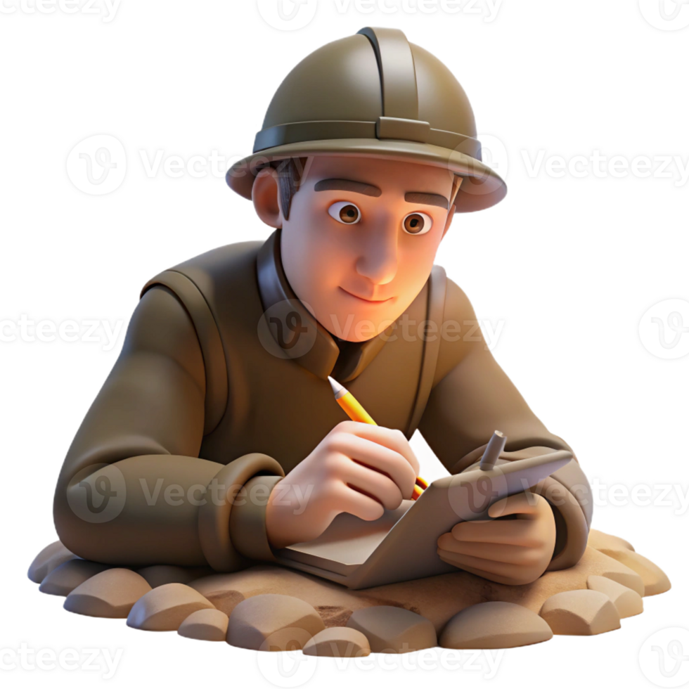 impressive classic A World War I soldier writing a letter home in a muddy trench, his face illuminated by the flickering light of a cigarette, in the style of a photorealistic painting exclusive png
